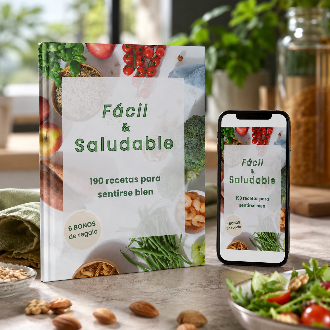 Fácil & Saludable - 190 recetas para sentirse bien + 6 BONUS